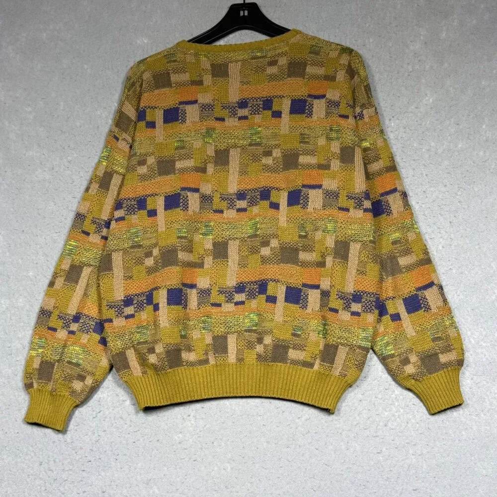 Vintage Pronto Uomo Sweater Men’s Medium Multicolor Italy Made Grandpa core
